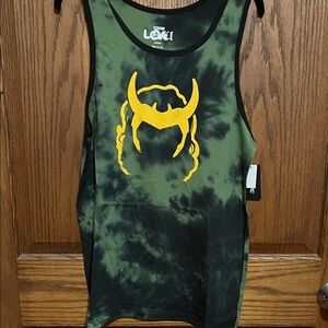 Marvel Loki Green and Black Tie-Dye Tank